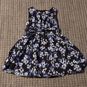 Kate Spade Kids Floral Dress in Blue and Black